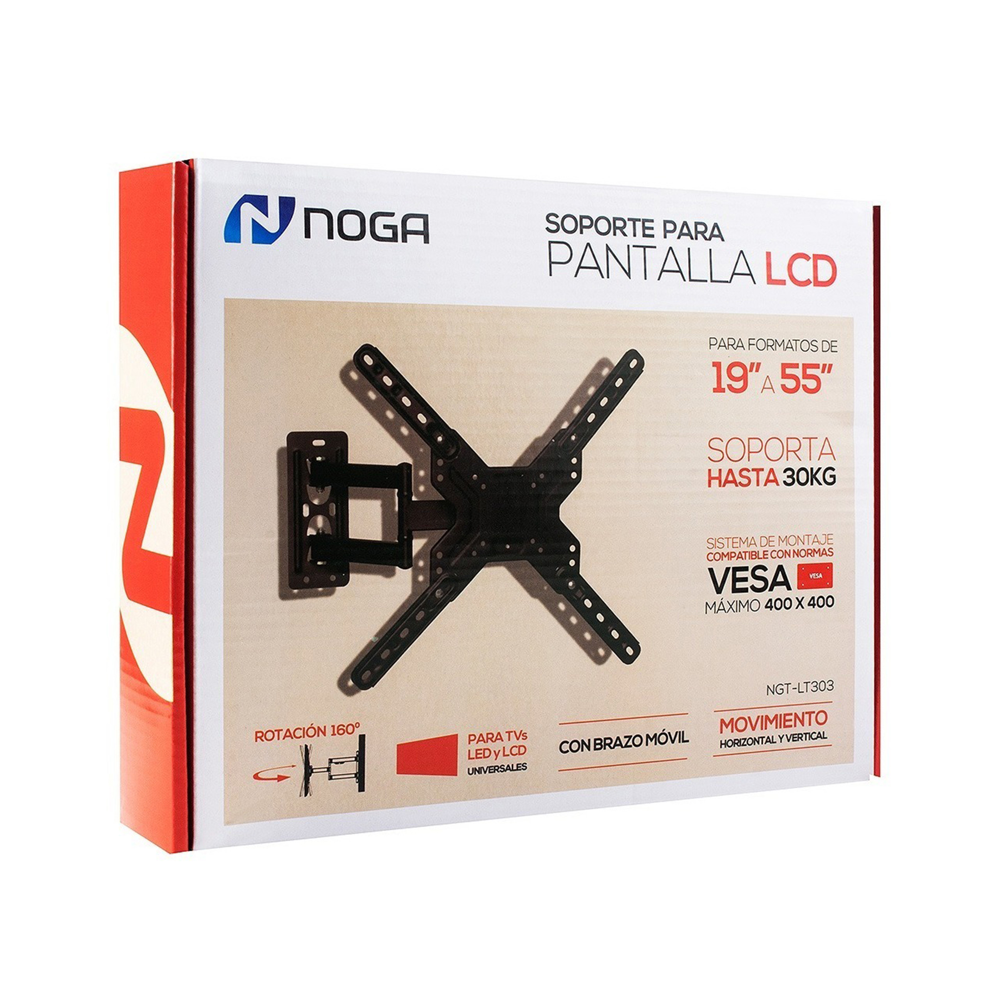 Soporte Tv Movil Brazo 19 A 55 32 42 43 Pulgadas Noga Lt303